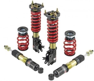 Honda Civic Si Coilover Suspension Kit - Front + Rear - Skunk2 Racing - Pro-ST Coilovers - Gold - `06-`11